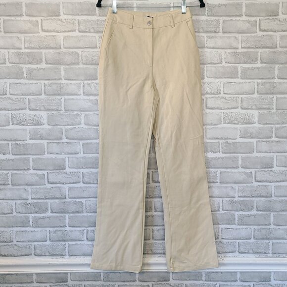 Day & Night Faux Leather Pants Wide Leg Womens Small Glam Relaxed Casual - Picture 1 of 9